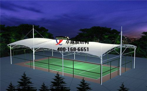   大同膜結(jié)構籃球場【燈光籃球場等】工程設計施工案例