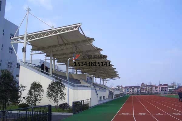 臨湘體育公園膜結(jié)構(gòu)【看臺(tái)雨棚】門球場案例